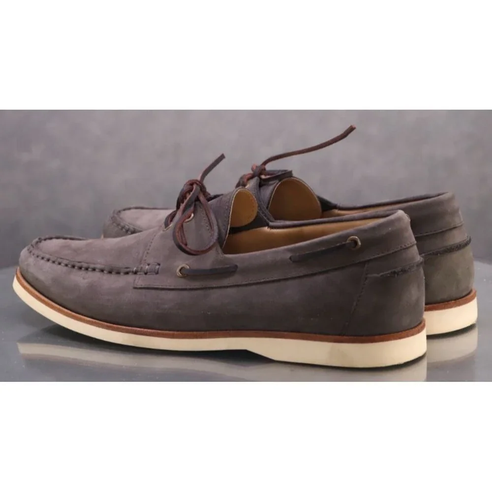 Jack Erwin Men's Boat Shoes Size 11 M Nubuck Leather Gray